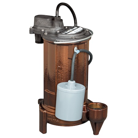 Liberty Pumps 3/4 Hp Submersible Effluent Sump Pump Pump 1Ph 115V Cast Iron Wide Angle Float Plug 10Ft Cord 293